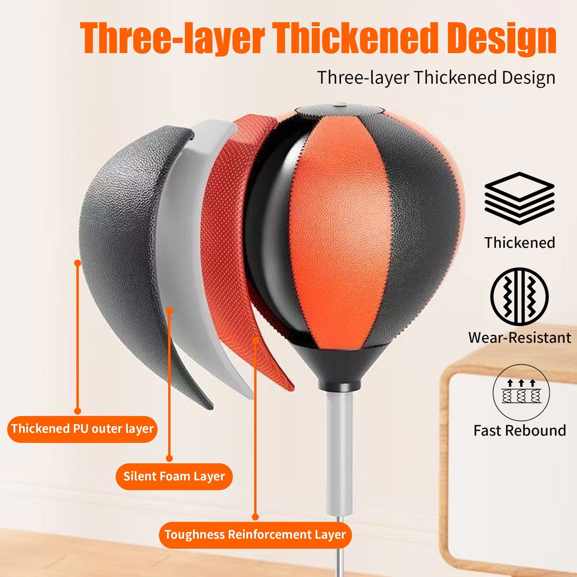 Boxing Reaction Ball - Boxing Speed Reflex Bag,Improve Concentration, Reaction Time, Agility and Hand-Eye Coordination