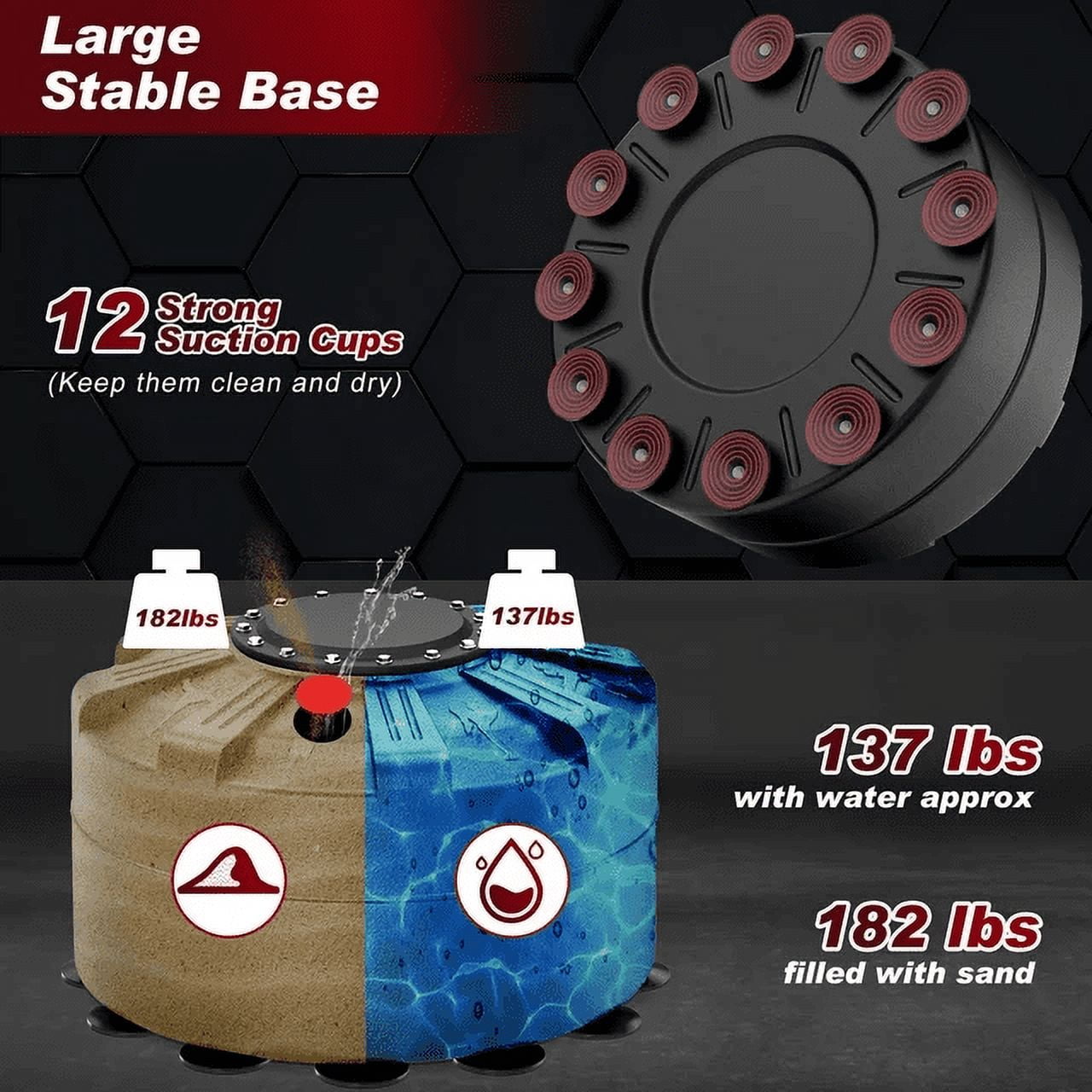 GIKPAL Punching Bag with Stand, Punching Bag for Adults, Boxing Bag with Stand 70''-205lbs Freestanding Punching Bag for Adult Youth Kids - Men Women Stand Kickboxing Bag for Home Office Gym